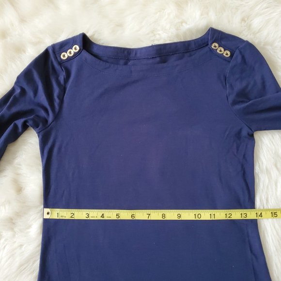 Lilly Pulitzer Sophie UPF 50+ Dress in True Navy Size XXS - Picture 13 of 15